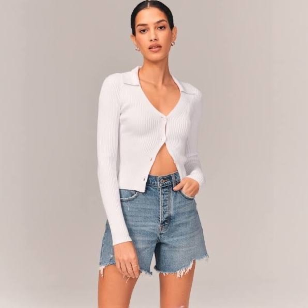 Abercrombie High Waist Curve Love Dad Shorts